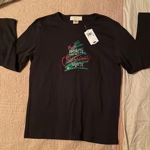 NWT Womens black Christmas top.
